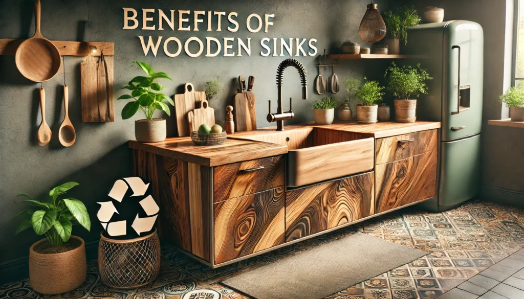 Image illustrating Benefits of Wooden Sinks