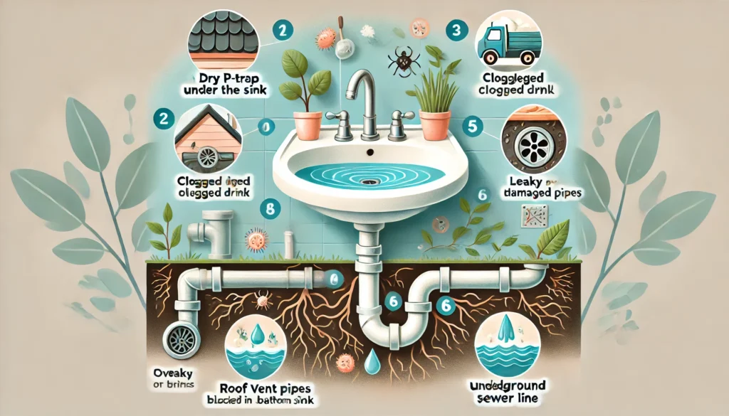 Image illustrating Common Causes of Sewer-Like Smells in a Bathroom Sink