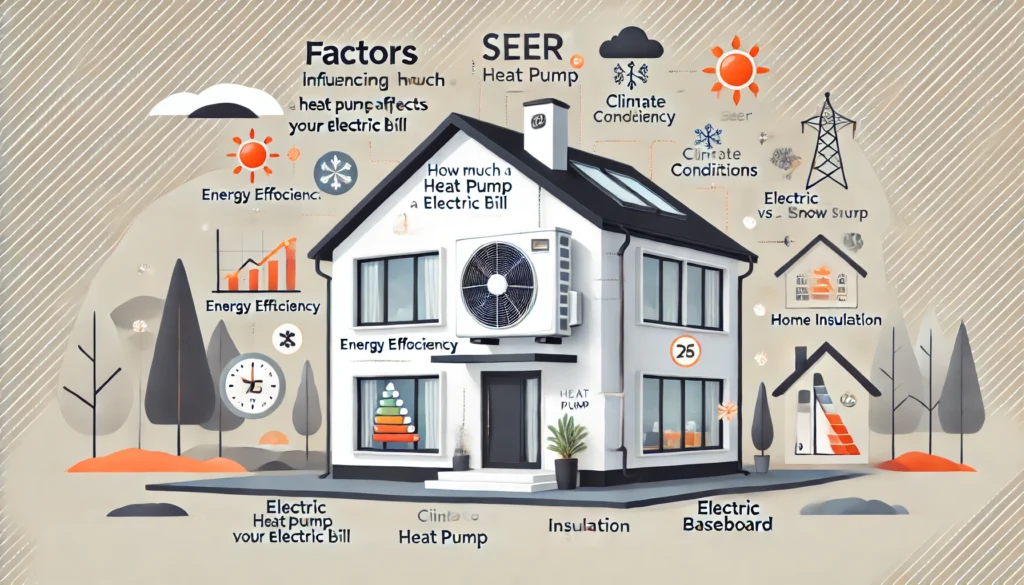 image illustrating Factors Influencing How Much a Heat Pump Affects Your Electric Bill