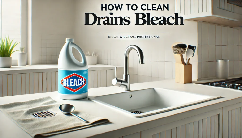 Featured image of an article having title How to Clean Drains with Bleach