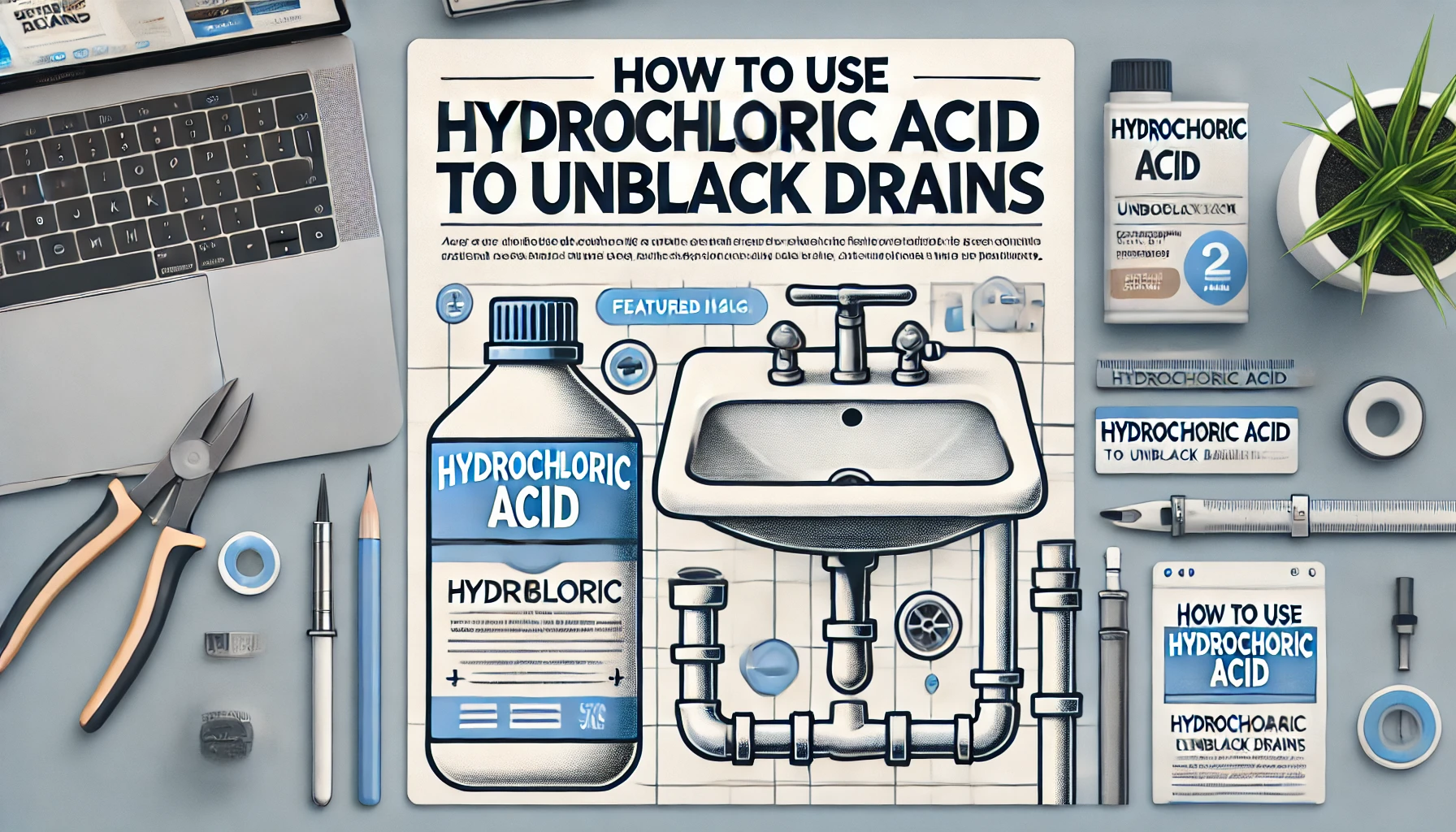 Featured image of an article having title How to Use Hydrochloric Acid to Unblock Drains