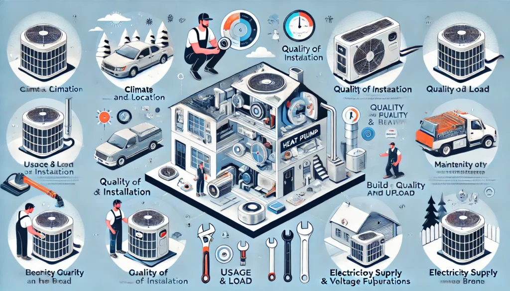 Image illustrating Key Factors Affecting Heat Pump Lifespan