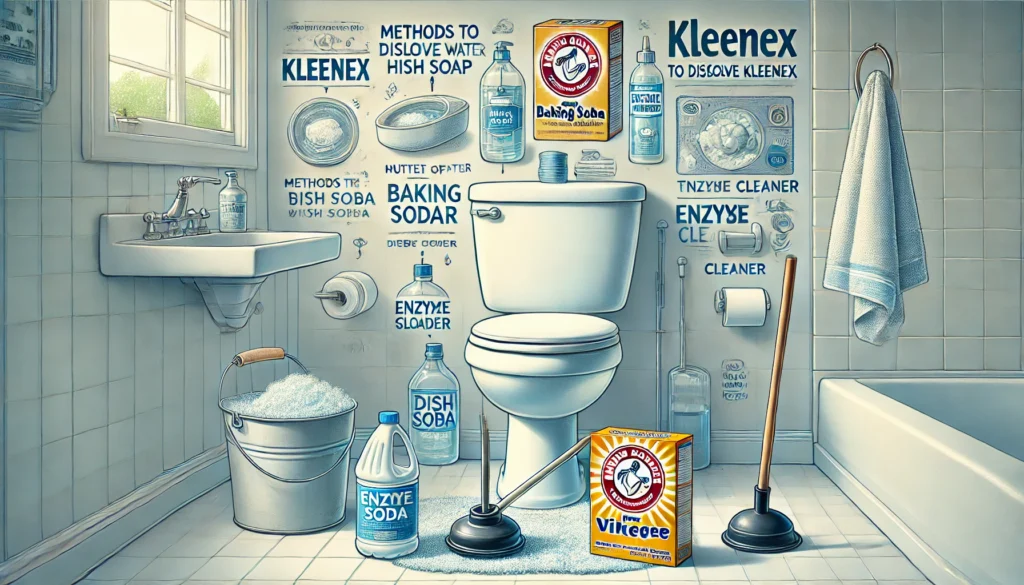 Image illustrating Methods to Dissolve Kleenex in a Toilet