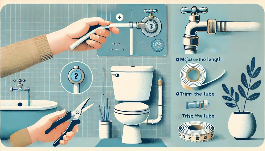 Image illustrating Steps to Measure and Adjust the Refill Tube