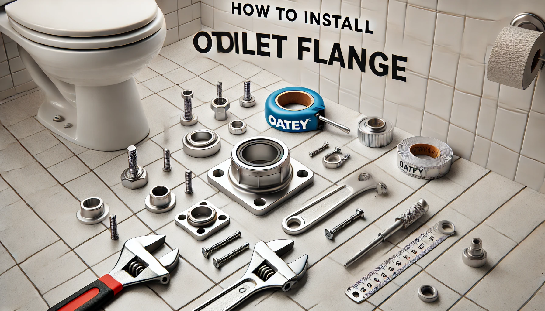 Featured image of an article having title how to install Oatey toilet flange