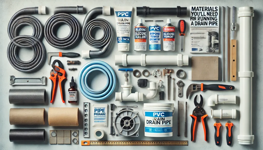 Image illustrating Materials You’ll Need for Running a Drain Pipe