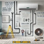 Featured image of an article having title how to run drain pipe for mini split​